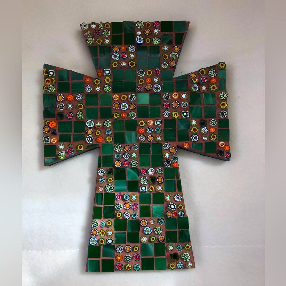 Handcrafted mosaic cross by Seller